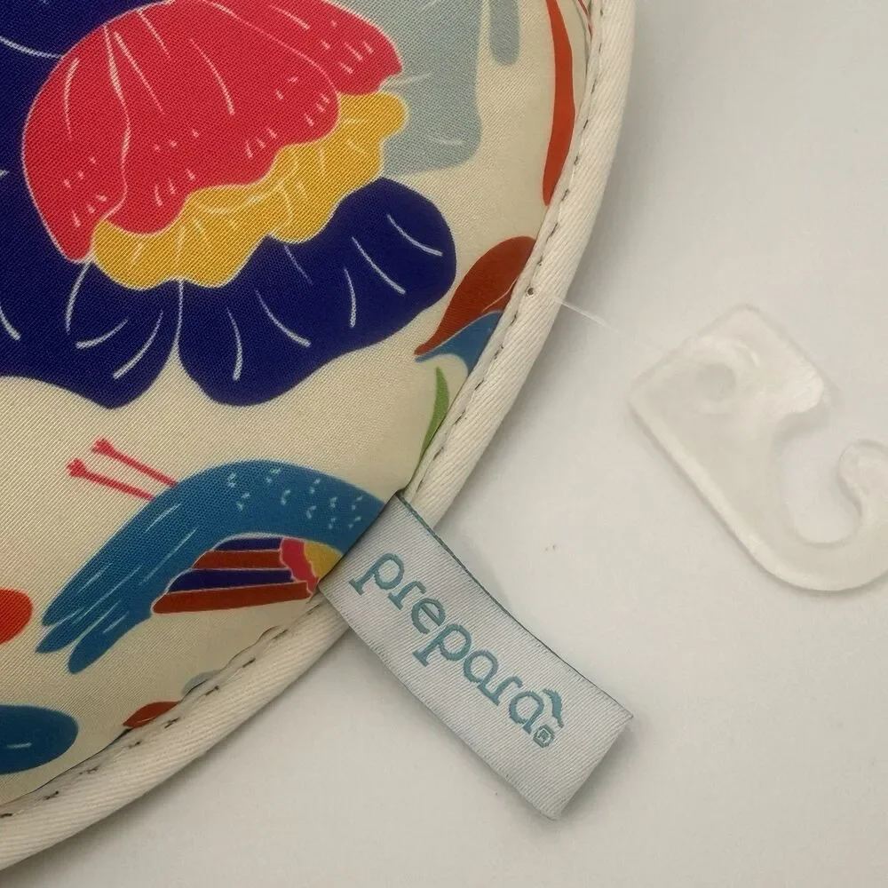 Prepara Oaxaca Fabric Tortilla Warmer 10” Colorful Mexican Folk Art Bird Floral